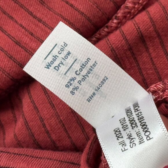 Marine Layer Auburn/Black Striped red Henley Shirt XXL long sleeves men’s new - Picture 6 of 16